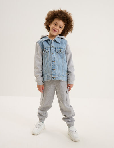 Pantalon de jogging cargo gris clair garçon