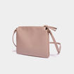 Sac en bandoulière détails perforés sable femme