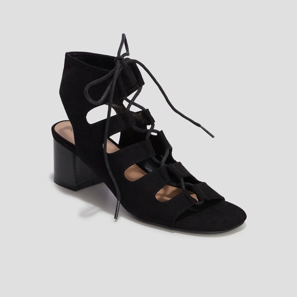 sandales a talons et lacets liberto noir femme Sandales à talons et lacets Liberto noir femme