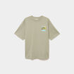 T-shirt manches courtes coton &eacute;pais vert kaki homme