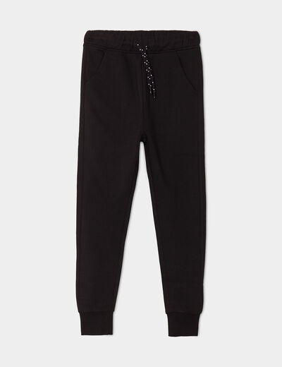 Pantalon de jogging molleton noir gar&ccedil;on