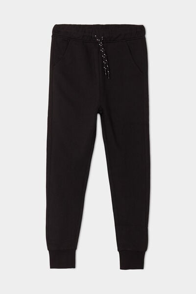 Pantalon de jogging molleton noir gar&ccedil;on