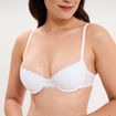 Soutien-gorge corbeille padd&eacute; dentelle blanc femme