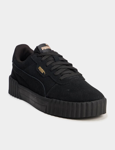 Tennis basses en cuir Puma Carina 3.0 noir femme