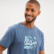 T-shirt manches courtes coton bleu gris homme
