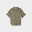 Chemise l&eacute;g&egrave;re textur&eacute;e manches courtes vert kaki homme
