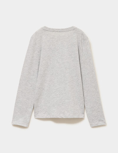 Ensemble pyjama 2 pi&egrave;ces coton gris clair gar&ccedil;on