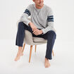 Ensemble pyjama 2 pi&egrave;ces gris homme