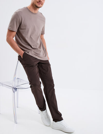 T-shirt en coton manches courtes gris homme