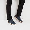 Tennis basses &agrave; lacets bleu marine homme