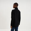 Pull col montant &agrave; boutons noir femme