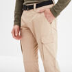 Pantalon cargo ceinture double boucle beige homme