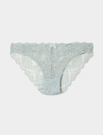 Culotte en dentelle vert clair femme
