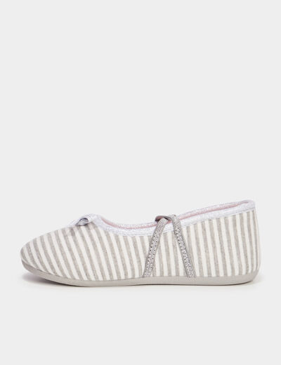 Chaussons ballerines gris fille