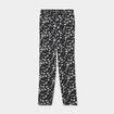 Pantalon de pyjama fluide taille haute noir femme