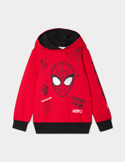 Sweat à capuche hoodie Spider-Man rouge garçon