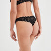 Tanga en dentelle noir femme