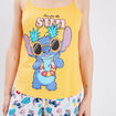 Ensemble pyjama 2 pièces Lilo et Stitch jaune moutarde femme