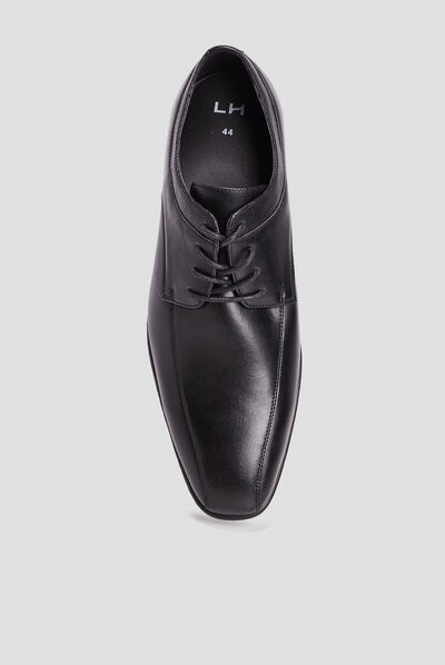 Derbies à bouts carrés noir homme