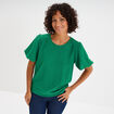 T-shirt manches courtes ballons vert femme