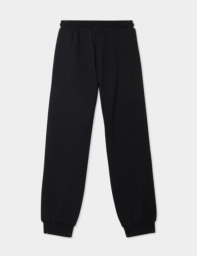 Pantalon de jogging molleton noir fille