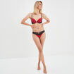 Culotte avec micro dentelle rouge femme