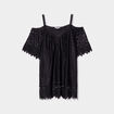 T-shirt manches courtes noir femme grande taille