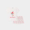 Ensemble pyjama short 2 pièces coton blanc fille