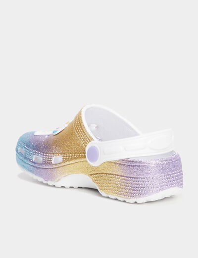 Sabots de plage à paillettes multicolore fille