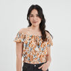 Blouse manches bouffantes Liberto ecru femme