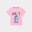 T-shirt manches courtes Stitch rose fluo fille