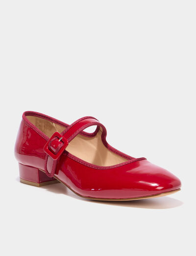 Babies vernies &agrave; talons rouge femme