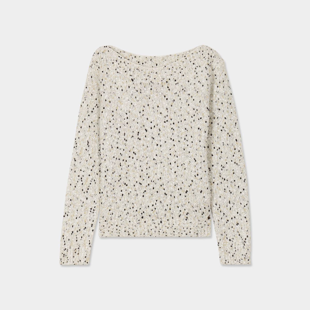 Pull manches longues gris fonc&eacute; femme