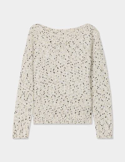 Pull manches longues gris fonc&eacute; femme