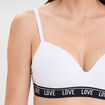 Soutien-gorge emboîtant paddé élastiqué blanc femme