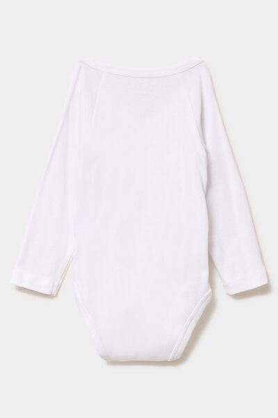 Lot 3 bodies crois&eacute;s manches longues blanc b&eacute;b&eacute;
