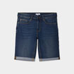 Bermuda stretch droit en jean denim dirty homme
