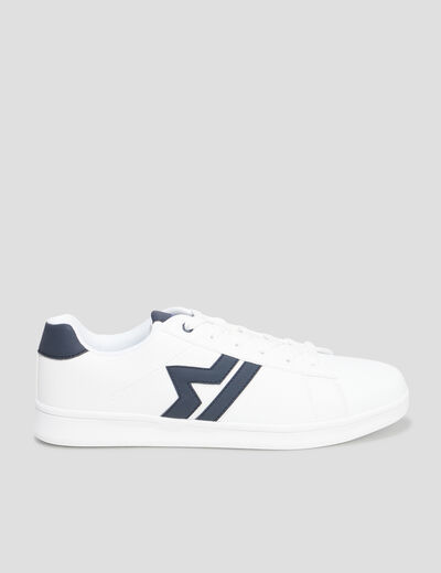 Tennis basses à lacets blanc homme