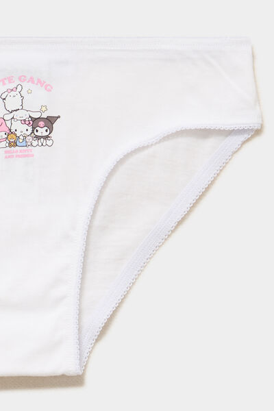 Lot 7 culottes coton Hello Kitty blanc fille