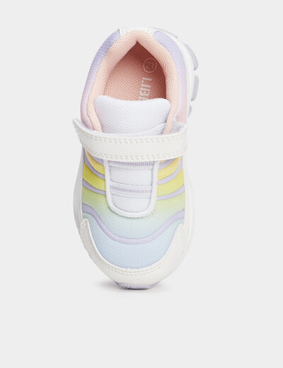 Baskets running à scratchs Liberto multicolore bébé fille