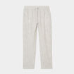 Pantalon cigarette coton élastiqué blanc femme