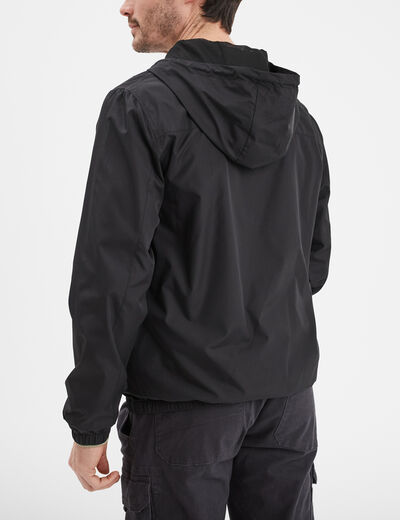 Veste à capuche zippée Trappeur noir homme