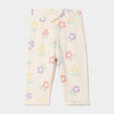 Jegging taille élastiquée avec noeud creme bébé fille