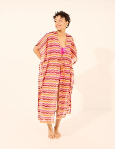 Robe de plage longue multicolore femme