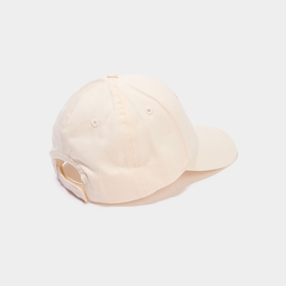 Casquette coton bride ajustable scratch ivoire fille