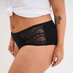 Shorty en coton noir femme grande taille