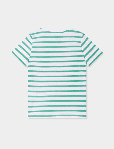 T-shirt manches courtes coton vert garçon