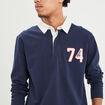 Polo manches longues Creeks bleu marine homme