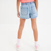 Short en jean brodé coton denim triple stone fille