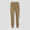 Pantalon cargo avec chaîne vert kaki femme